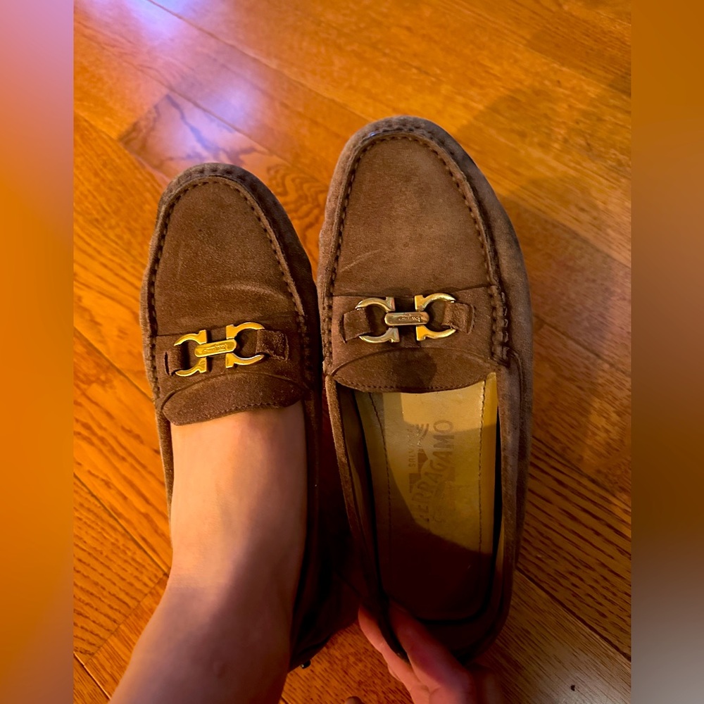 Ferragamo Loafers. Super comfortable. Sole has some damages.